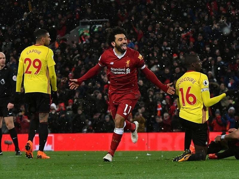 Salah became the first Liverpool player to score four goals in a game since <a href='https://www.sportskeeda.com/player/luis-suarez' target='_blank' rel='noopener noreferrer'>Luis Suarez</a>.